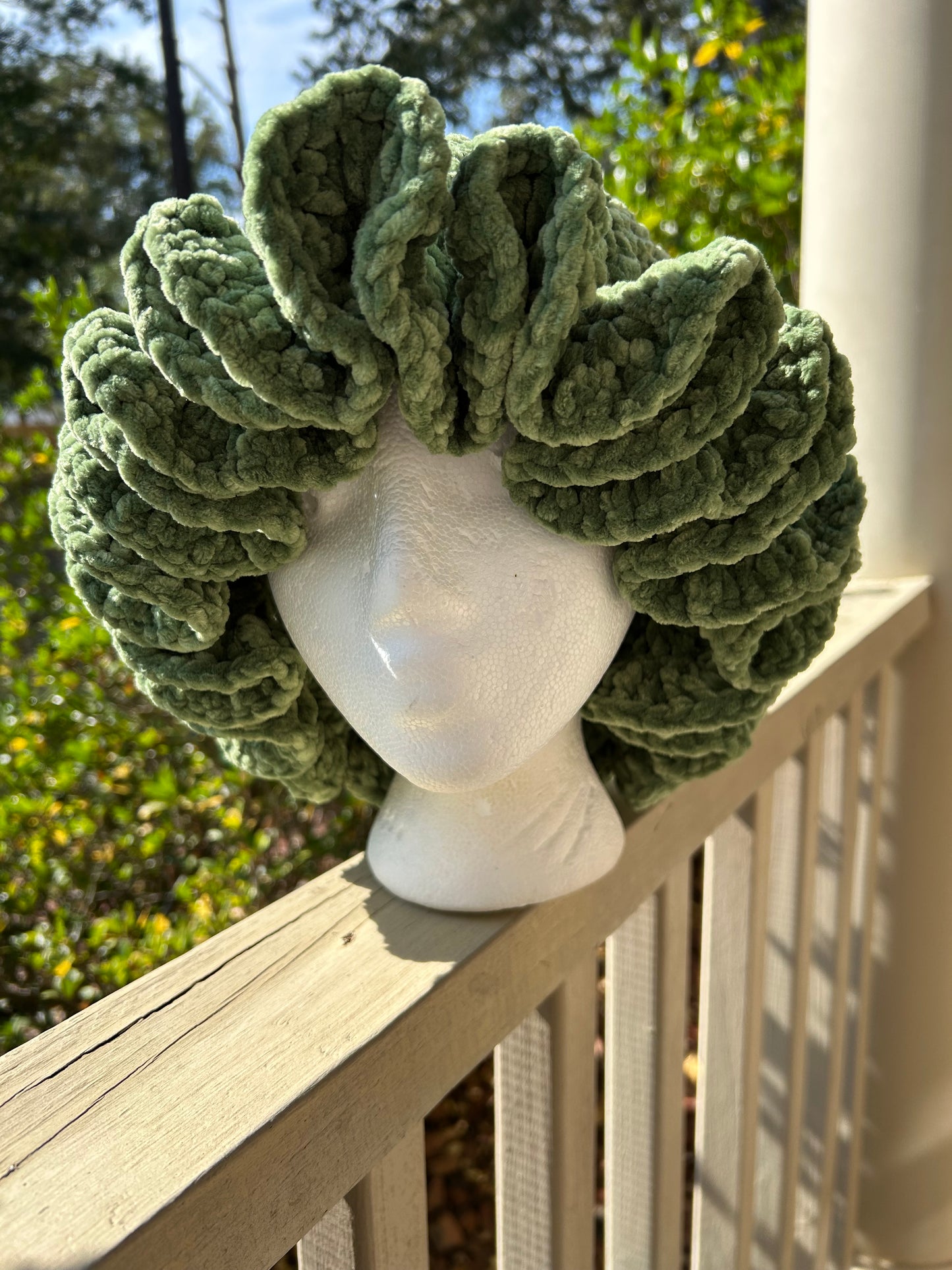 Light Sage Plush Ruffle