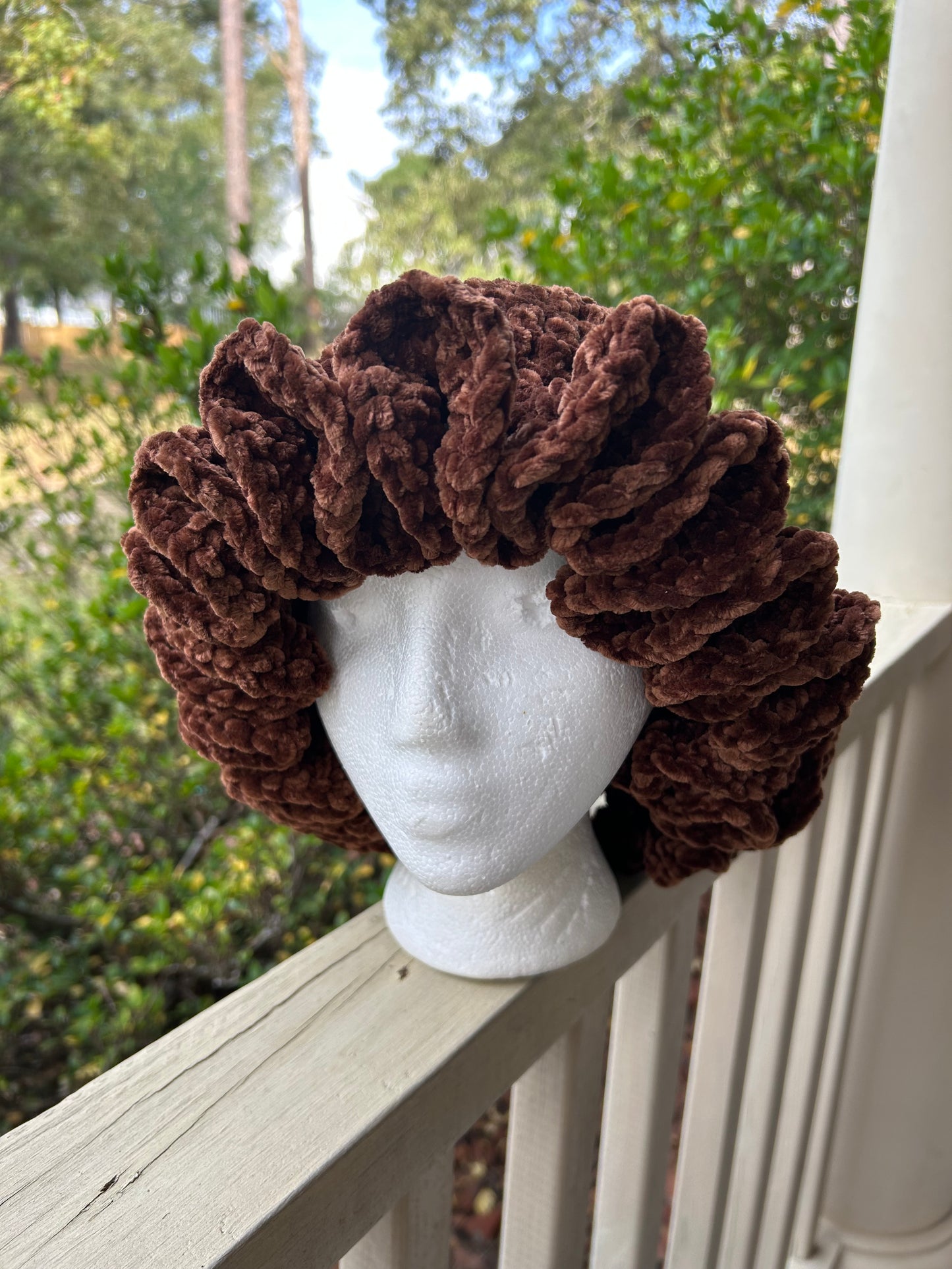 Brown Plush Ruffle
