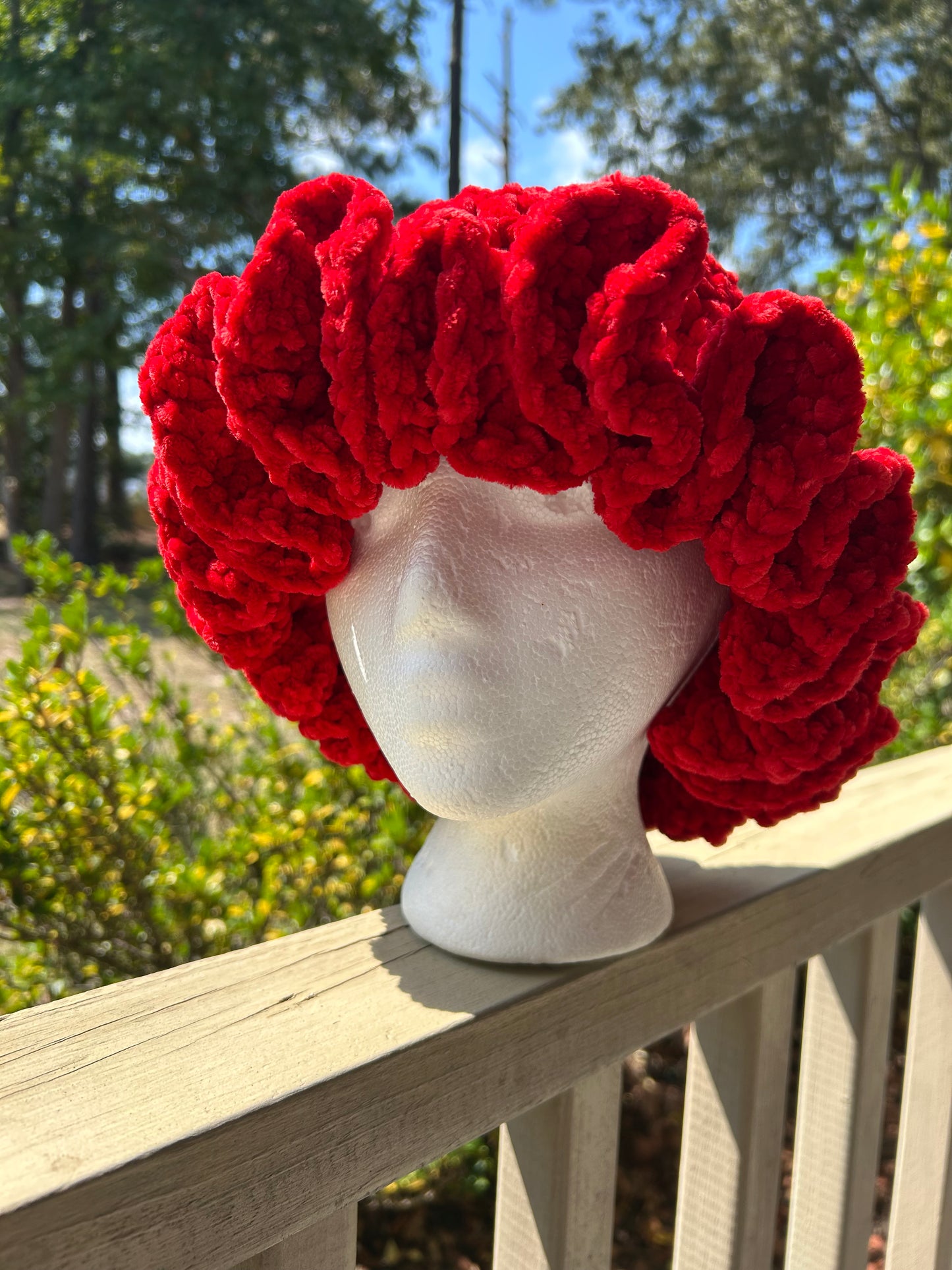 Red Plush Ruffle