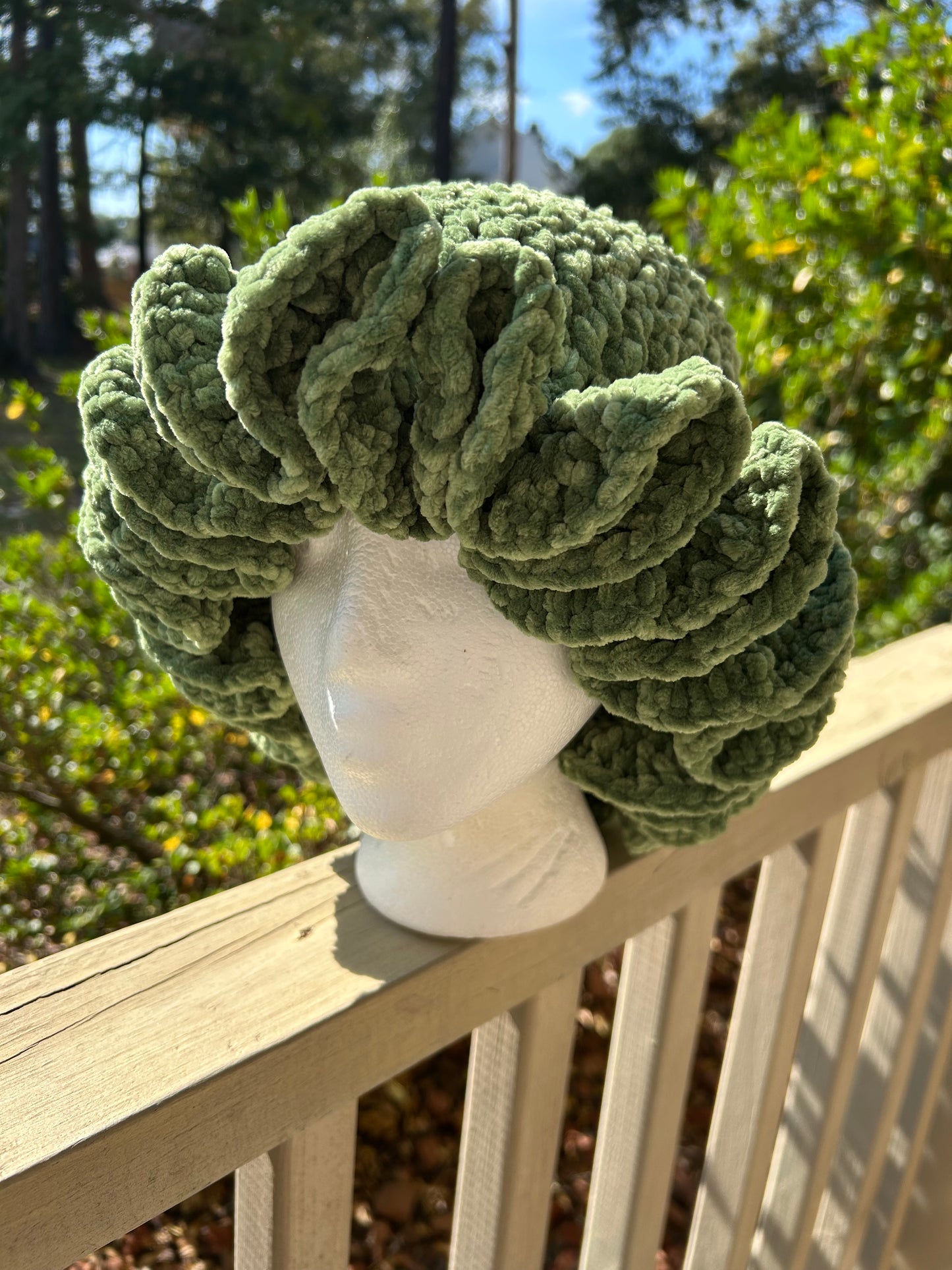 Light Sage Plush Ruffle