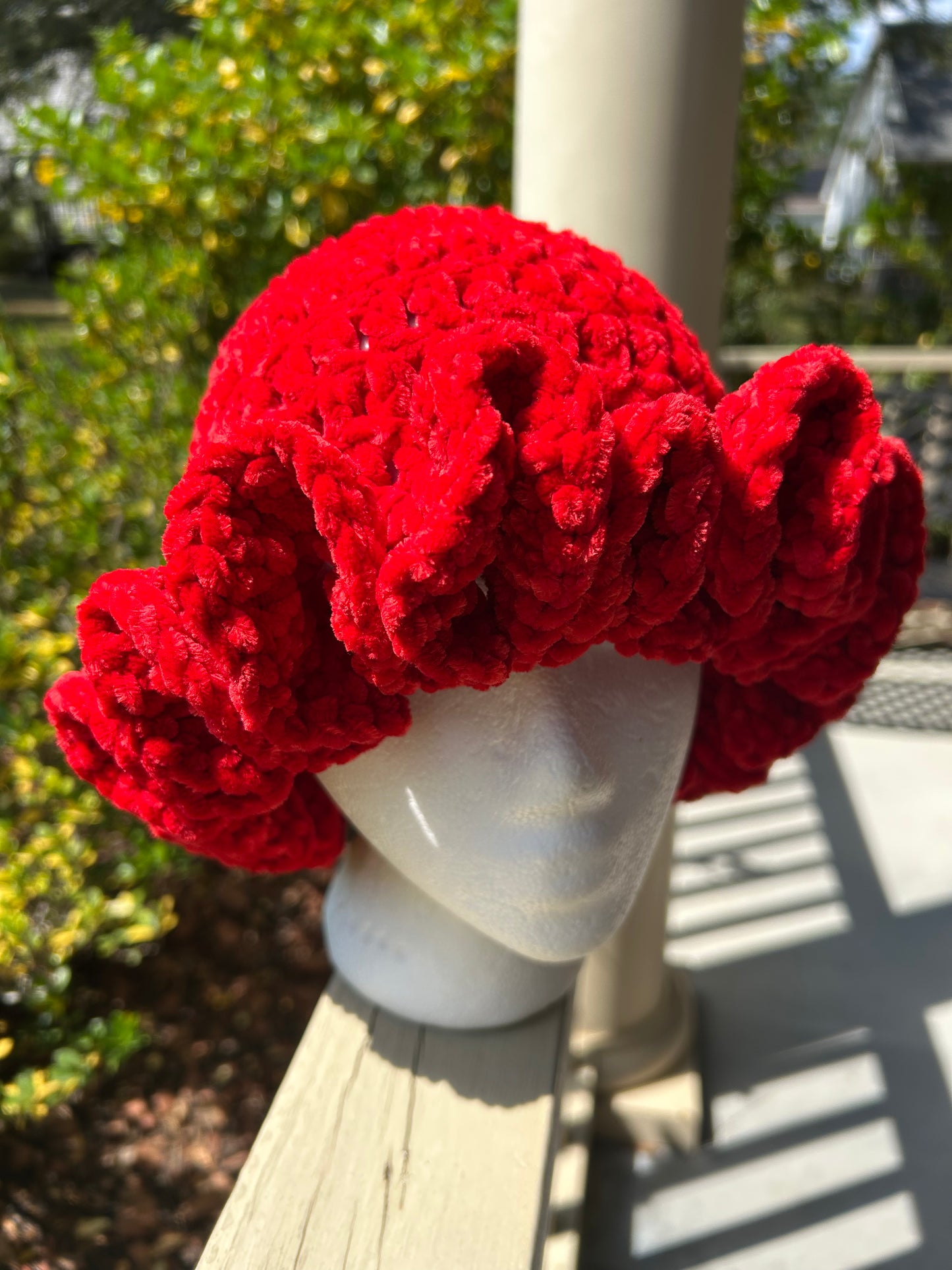 Red Plush Ruffle