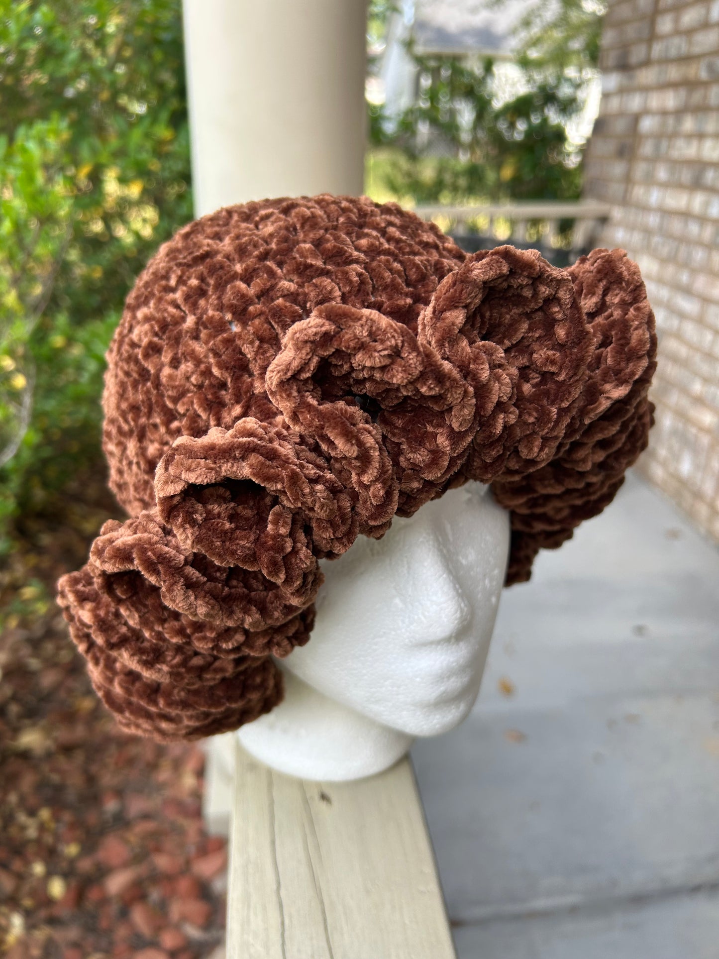 Brown Plush Ruffle