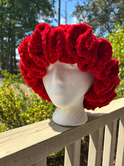 Red Plush Ruffle